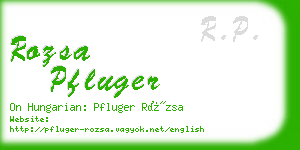 rozsa pfluger business card